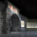 Cave Interior With Rock Wall Niches Carvings Lighting Natural Light And Shadows