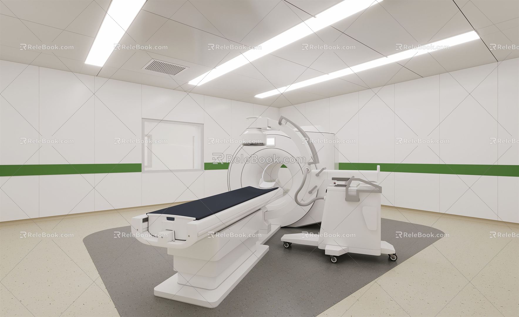 Modern CT Room Hospital 3d model