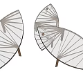 Modern Fan Shaped Pergola With Metal Frame And Transparent Glass Panels Design