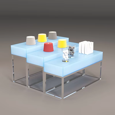 Modern Exhibition Exhibition Hall Museum Industrial Textile Fabric Exhibition Yarn Yarn Exhibition Window Props Storage Rack Display Shelf 3d model