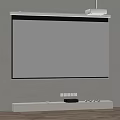Modern Home Theater Setup With Large Projector Screen And Floor Speakers