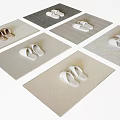 Square Woven Rugs With Slippers In Various Colors For Home Indoor Decor