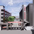 Industrial Factory Building of Kangsheng Group Multi Storey With Entrance Vehicles Trees And Clear Sky