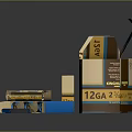 Dynamite Weapon Cartons With Blue And Brown Packaging Open Boxes And Tubes