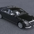 Black Luxury Sedan With Elegant Exterior Chrome Grille And Sleek Body Design