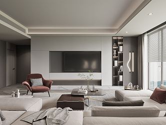 modern living room 3d model