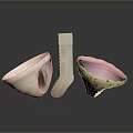 Women's Fashion Bra And Sock Collection With Beige Pink Floral Designs