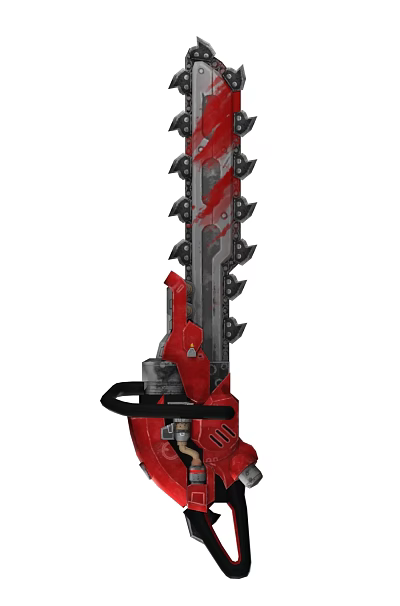 Red Heavy Duty Chainsaw As Professional Hardware Tool For Wood Cutting Work 3d model