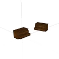 Wooden Drawer Storage Cabinets with Two Drawers Each Drawers Open Showing Interior on White Background