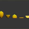 Fresh Lemons Displayed As Whole Half Sliced And Small With Reflections On Gray Surface