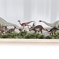 Dinosaur combination pterosaur longnecked dragon plant pile 3d model