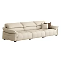 Modern Beige Sofa Set Design Featuring Sectional Sofa Armchair And Decorative Pillows