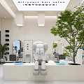 Modern Beauty Hair Salon Interior With Styling Chairs Mirrors And Green Plants