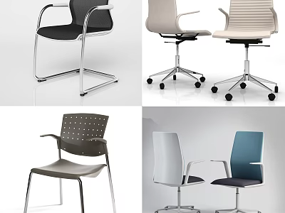 Ergonomic Office Chairs With Adjustable Height Swivel Base And Breathable Mesh Back 3d model