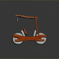 Electric Toy Wooden Frame Wagon With White Canopy And Comfortable Seat