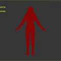 3D Rendered Child Character In Dark Outfit With Red Belt Long Boots And Black Hair