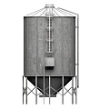 Grain storage tank Field agriculture 3d model