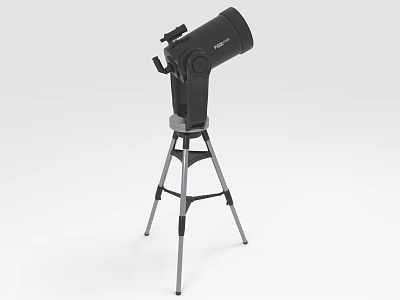 Commercial Equipment Professional Black Telescope With Stable Tripod Stand For Business Observation 3d model