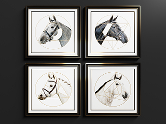 Modern Animal Painting Hanging Painting 3d model