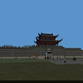 Traditional Ancient City Gate Tower With Multi Tiered Roof Ancient City Wall And Blue Sky