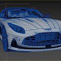 White Aston Martin Convertible Sports Car With Black Grille And Headlights Design