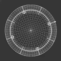 Comfortable Stylish Beige Round Fabric Ottoman For Modern Living Room Decor
