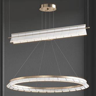 Modern Chandelier Simple Chandelier Combination 3d model