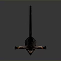 Exotic Animal with Extended Limbs Brown Pink Black Fur and Dynamic Stance Design