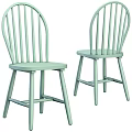 Black Wooden Accent Chairs With Slat Back And Straight Legs Minimalist Design