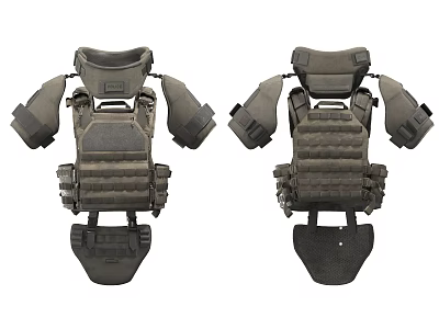 Tactical Military Vest With Adjustable Straps Multiple Pockets And Durable Design 3d model