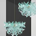 Elegant Modern Crystal Chandelier With Sparkling Glass Design For Interior Home Decor