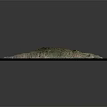 Detailed 3D Terrain Model Showcasing Mountainous Landscape Coastal Features And Blue Ocean