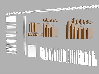 modern plaster line model