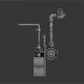 Heavy Duty Industrial Equipment With Metal Pipes Valves And Mechanical Base Structure