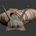 Snail Shell Antennae Organs And Hair Like Striped Spiral Texture