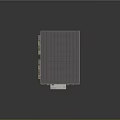 Industrial Warehouse Structure With Metal Roof Light Colored Walls Red Stripe Accents And Entrance Canopy