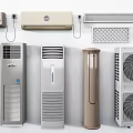 Modern air conditioning air conditioning vertical air conditioning external unit port combination 3d model