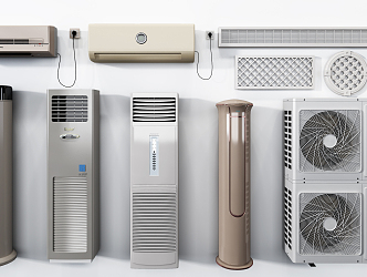 Modern air conditioning air conditioning vertical air conditioning external unit port combination 3d model