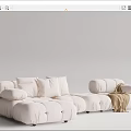 Modern corner sofa multiplayer sofa 3d model