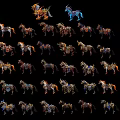 Ornate Decorative Horses With Various Designs Styles And Colorful Patterns