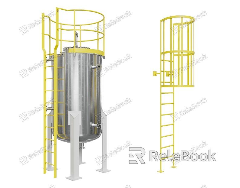 Industrial Equipment Pressure Tank Ladder Stairs model