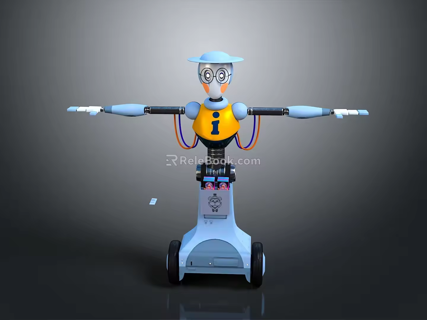 Industrial Robot Single Wheel Robot Double Wheel Robot Assistant Small Robot 3d model