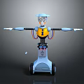 Industrial Robot Single Wheel Robot Double Wheel Robot Assistant Small Robot 3d model