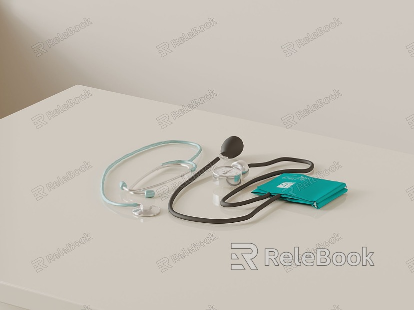 Modern medical equipment stethoscope model