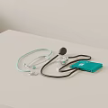 Essential Medical Devices Including Stethoscope Blood Pressure Monitor And Health Record