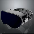 White VR Headset With Comfortable Headband And Dark Tinted Lens Design