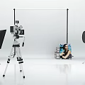 Professional Commercial Photography Equipment With Tripod Camera Softbox And Reflector Setup