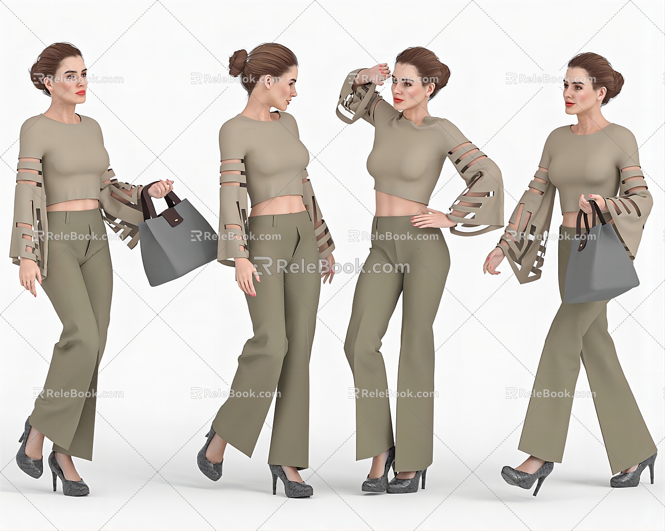 Fashion female posture 3d model