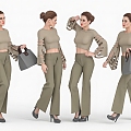 Fashion female posture 3d model