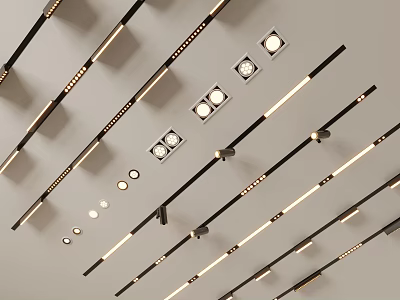 Modern Downlights and Spotlights with Various Styles for Home Ceiling Lighting Fixtures 3d model
